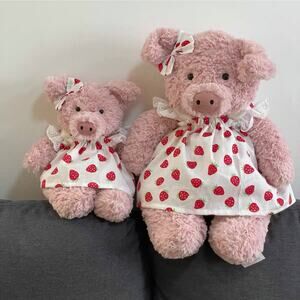 Bartholomew bear clothes outfits - Red strawberry dress (Tiny) - FX24